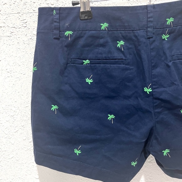 Nautica Blue and Green Bermuda Shorts with Palm Tree Embroidery 2 - Picture 3 of 5